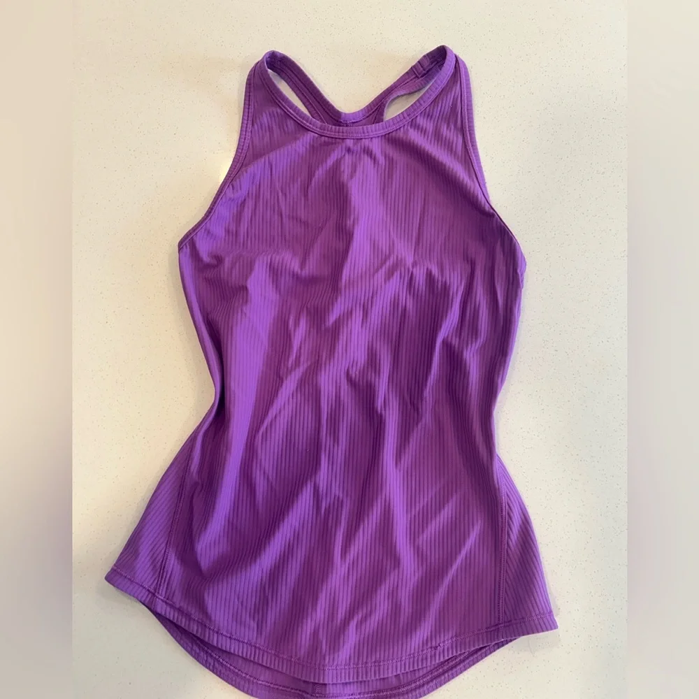 Lululemon Purple Ribbed Racerback Tank size 2 - Picture 5 of 5